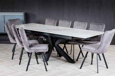 Ezra Double End Extending Ceramic Dining Table