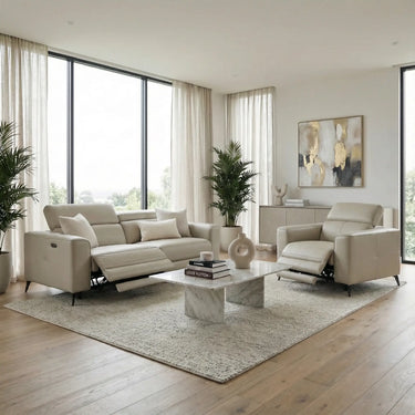 Lazio Arm Chair Leather Power Recliner & Headrest