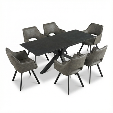 Mars Center Rise 140 - 180cm Extending Ceramic Dining Table