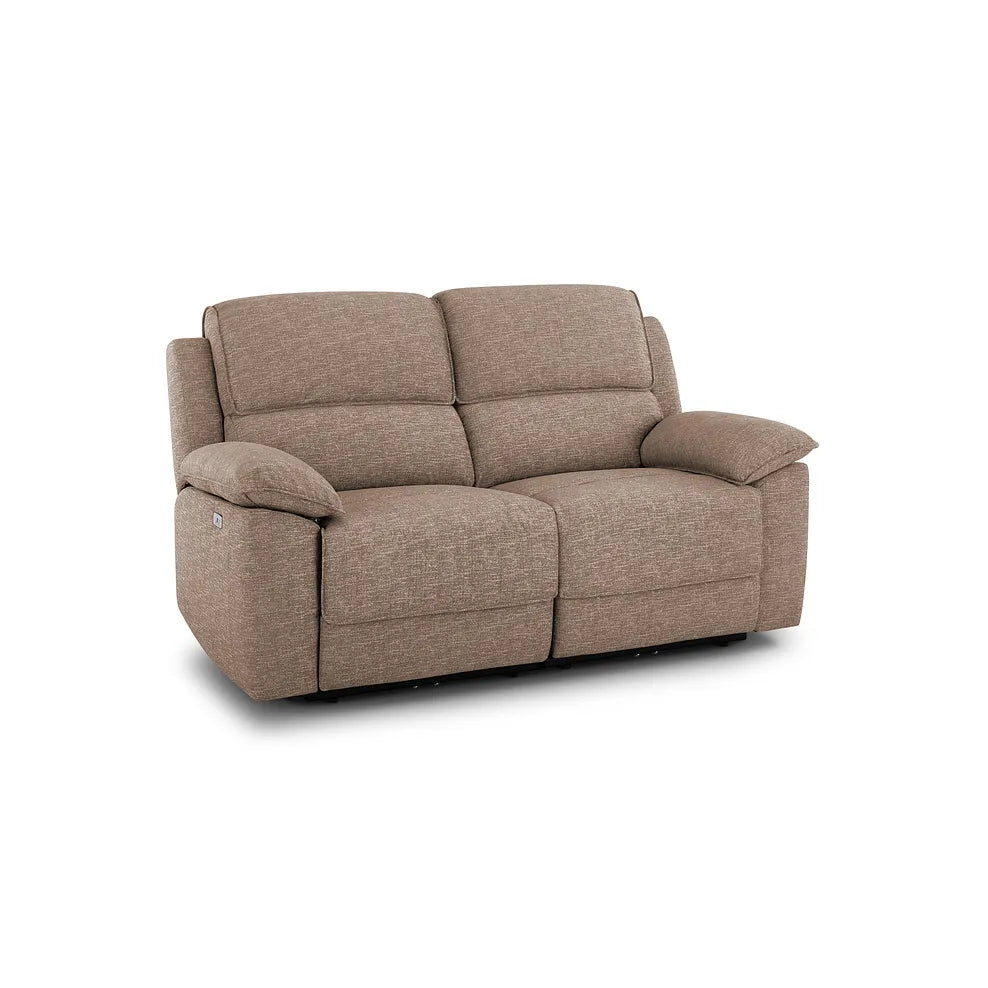 Goodwood 2 Seater Dorset Beige Fabric Power Recliner Modualr Sofa