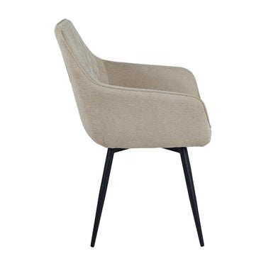 Hadley Fabric Dining Chair - Beige – studio view 3
