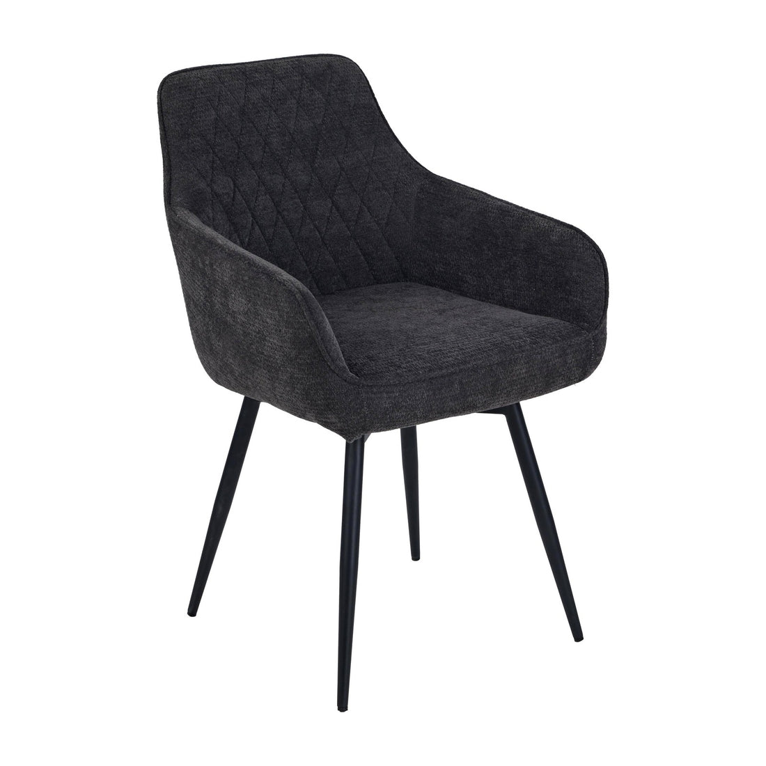 Hadley Fabric Dining Chair - Charcoal – studio view 1