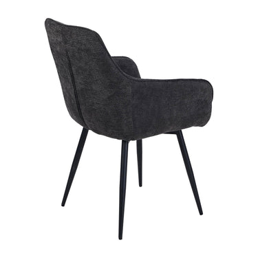 Hadley Fabric Dining Chair - Charcoal – studio view 2
