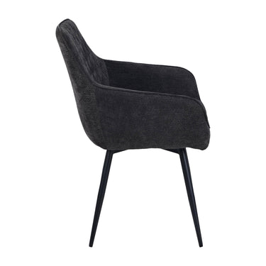 Hadley Fabric Dining Chair - Charcoal – studio view 3