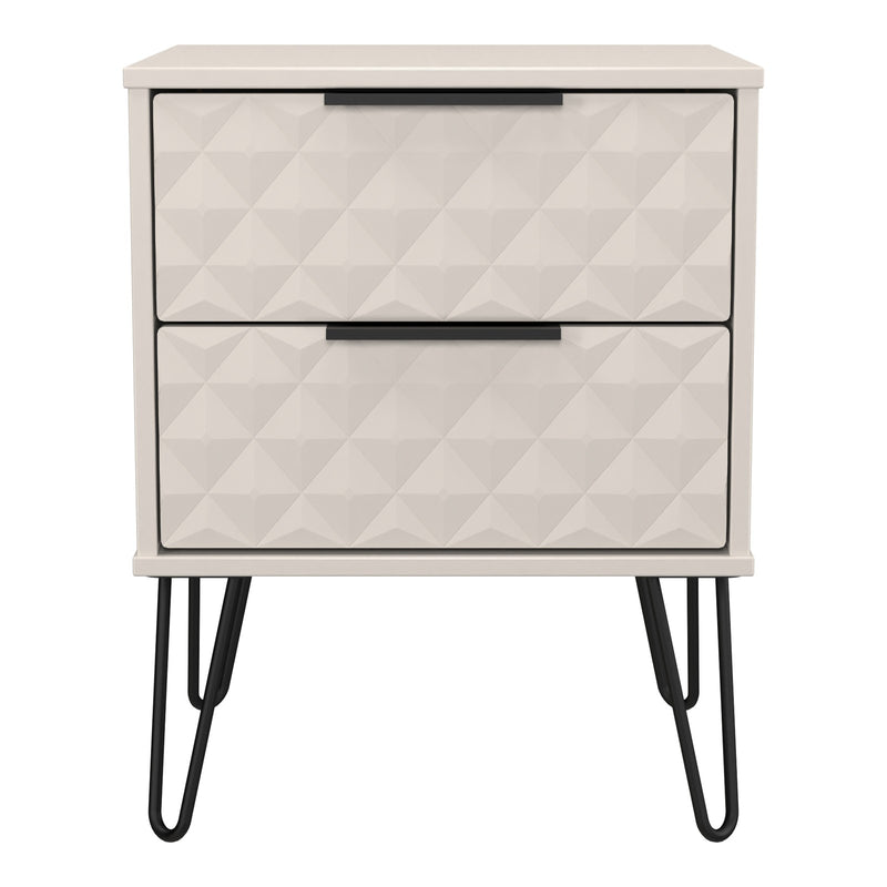 Harlequin 2 Drawer Bedside Cabinet
