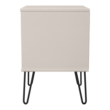 Harlequin 2 Drawer Bedside Cabinet in Kashmir Matt, side view