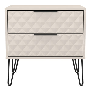 2 Drawer Wide Bedside Cabinet