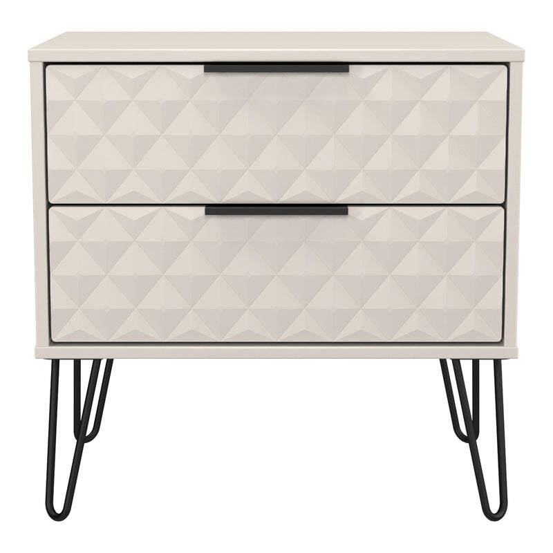 Harlequin 2 Drawer Wide Bedside Cabinet