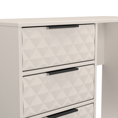 Harlequin 4 Drawer Desk in Kashmir Matt, close-up of the diamond-pattern drawer fronts