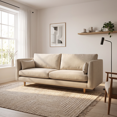 Baker 4 Seater Scandi Fabric Sofa