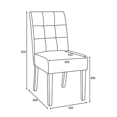 Moberly Waffle Linen Effect Silver Grey Dining Chair