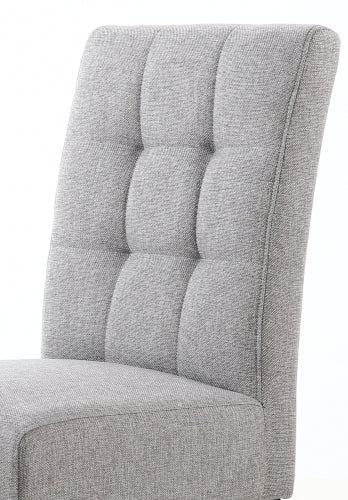 Moberly Waffle Linen Effect Silver Grey Dining Chair