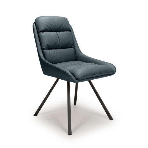 Arnhem Swivel Leather Effect Dining Chair