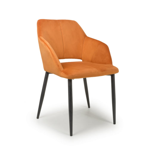 Nero Brushed Velvet Dining Chair