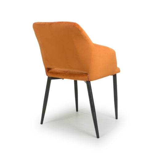 Nero Brushed Velvet Dining Chair