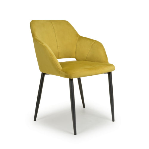 Nero Brushed Velvet Dining Chair