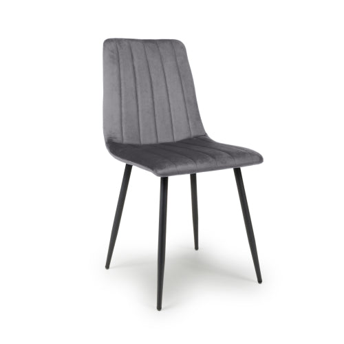 Lisbon Brushed Velvet Grey or Blue Dining Chair