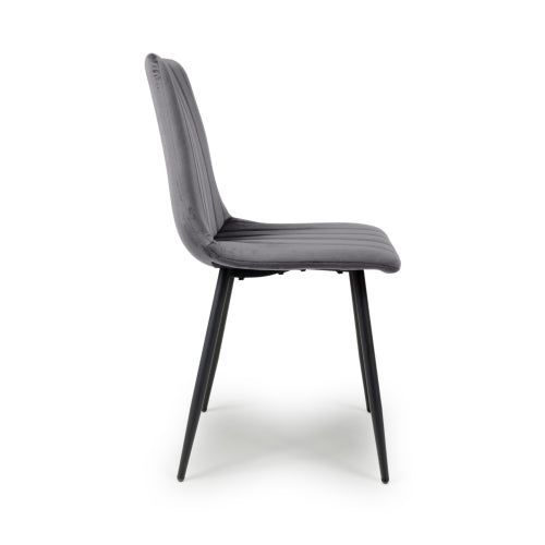 Lisbon Brushed Velvet Grey or Blue Dining Chair