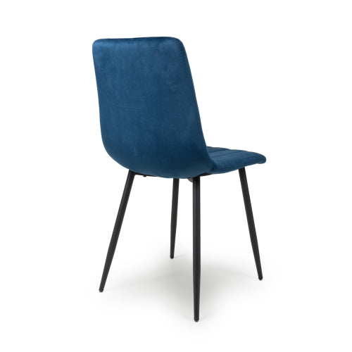 Lisbon Brushed Velvet Grey or Blue Dining Chair