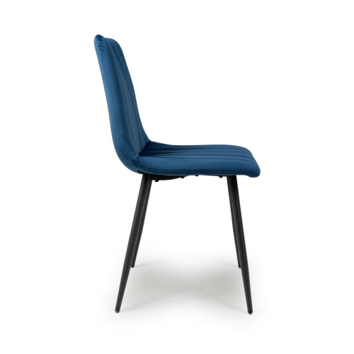 Lisbon Brushed Velvet Grey or Blue Dining Chair