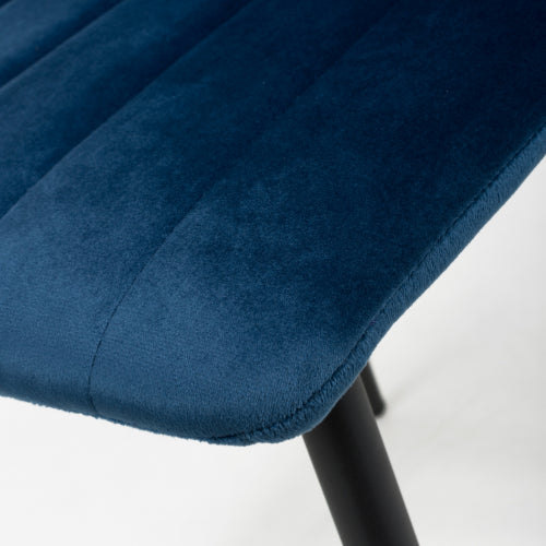 Lisbon Brushed Velvet Grey or Blue Dining Chair