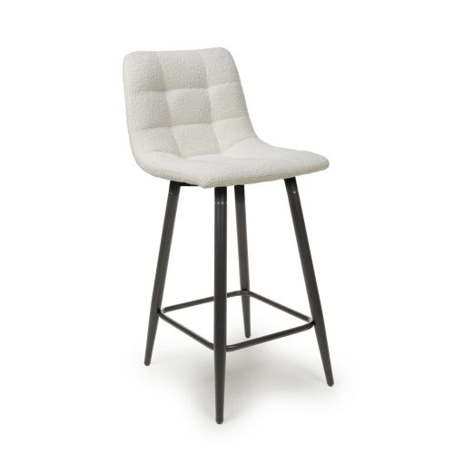 Lichfield Boucle Cream / Grey Fabric Bar Stool