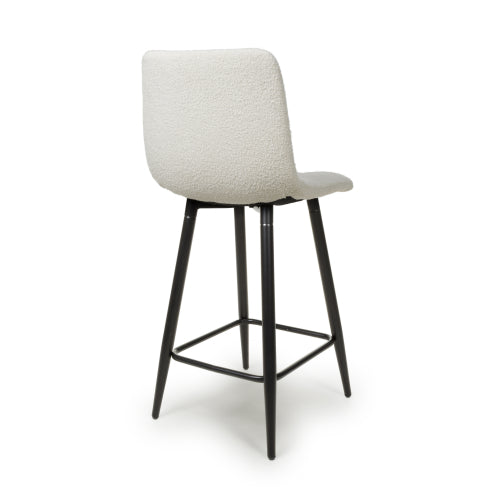 Lichfield Boucle Cream / Grey Fabric Bar Stool