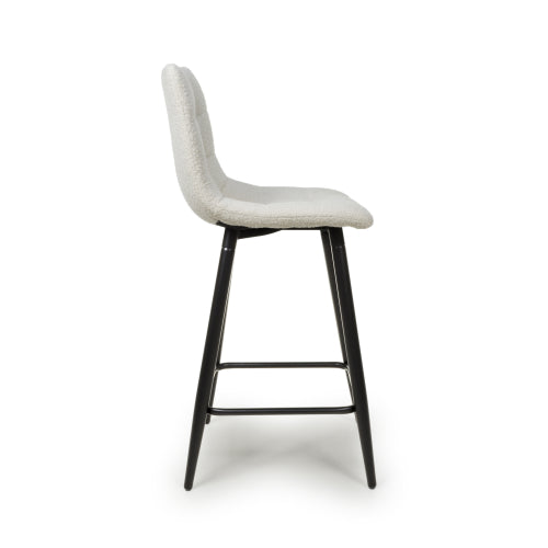 Lichfield Boucle Cream / Grey Fabric Bar Stool