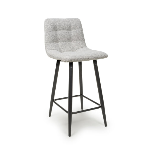 Lichfield Boucle Cream / Grey Fabric Bar Stool