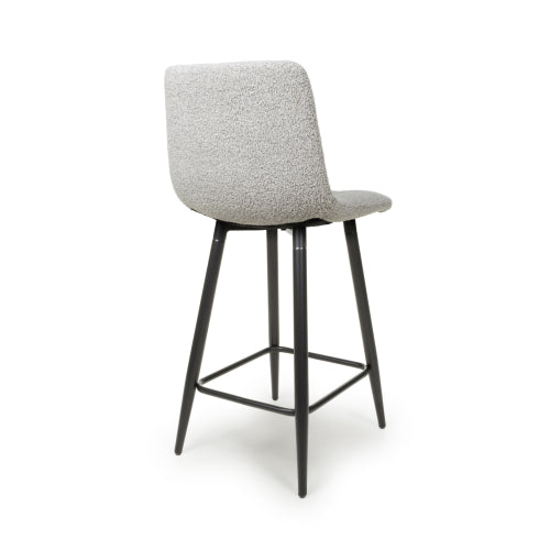 Lichfield Boucle Cream / Grey Fabric Bar Stool