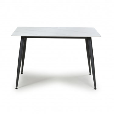 Carlo 1.2m White Marble Dining Table