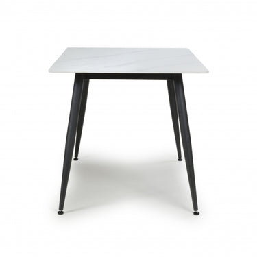 Carlo 1.2m White Marble Dining Table
