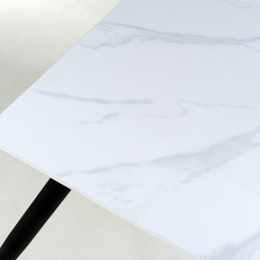 Carlo White Marble End Table