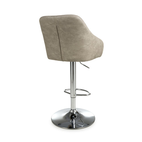 Serena Leather Effect Mink / Grey / Charcoal Bar Stool