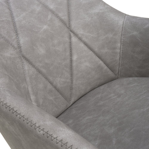 Serena Leather Effect Mink / Grey / Charcoal Bar Stool