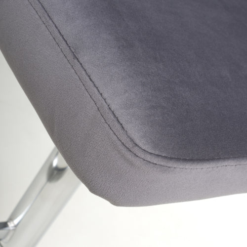 Sigma Brushed Velvet Fabric Bar Stool