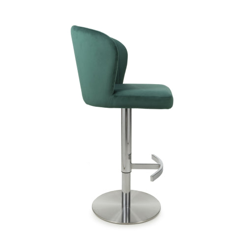 Sigma Brushed Velvet Fabric Bar Stool