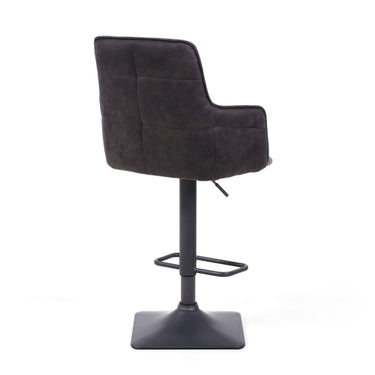 Artemis Suede Effect Light Grey Bar Stool