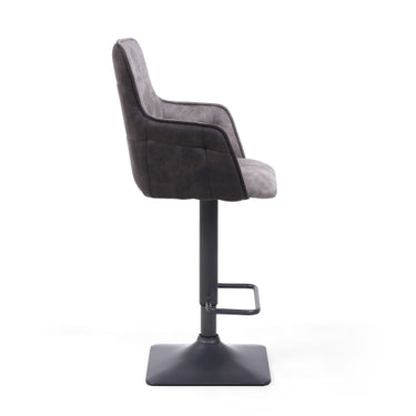 Artemis Suede Effect Light Grey Bar Stool