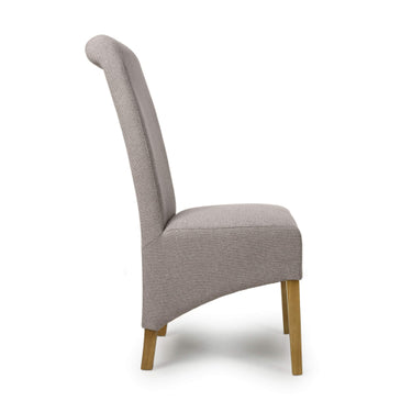 Trista Weave Mocha High Back Fabric Dining Chair