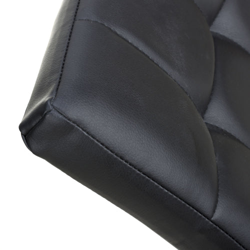 Jenner Leather Effect Grey / Black Fabric Gold Leg Dining Chair