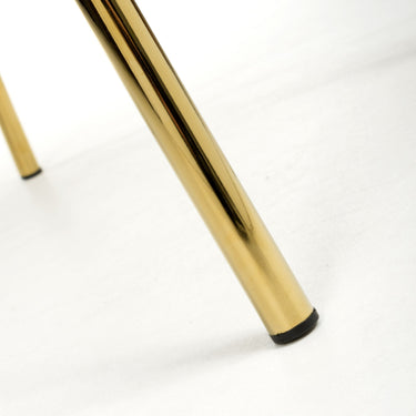 Jenner Leather Effect Grey - Gold Leg Dining Chair
