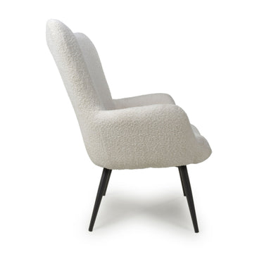 Tabby White Lounge Accent Chair