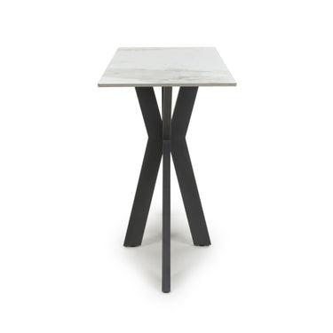 Kyoto Ceramic White Marble Console Table