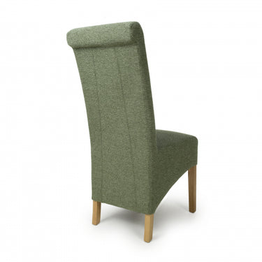 Trista Weave Green High Back Fabric Dining Chair