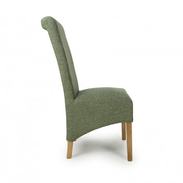 Trista Weave Green High Back Fabric Dining Chair
