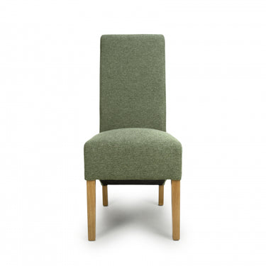 Trista Weave Green High Back Fabric Dining Chair