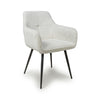 White Cord Fabric Dining Chair Outlet Furniture Store