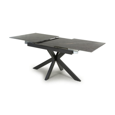 Kyoto Centre Rise 140 - 180cm Extending Grey Marble Dining Table