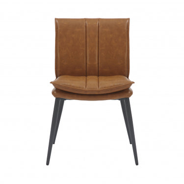 Downes Leather Effect Tan Dining Chair